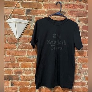 Black New York Times Tee, Medium